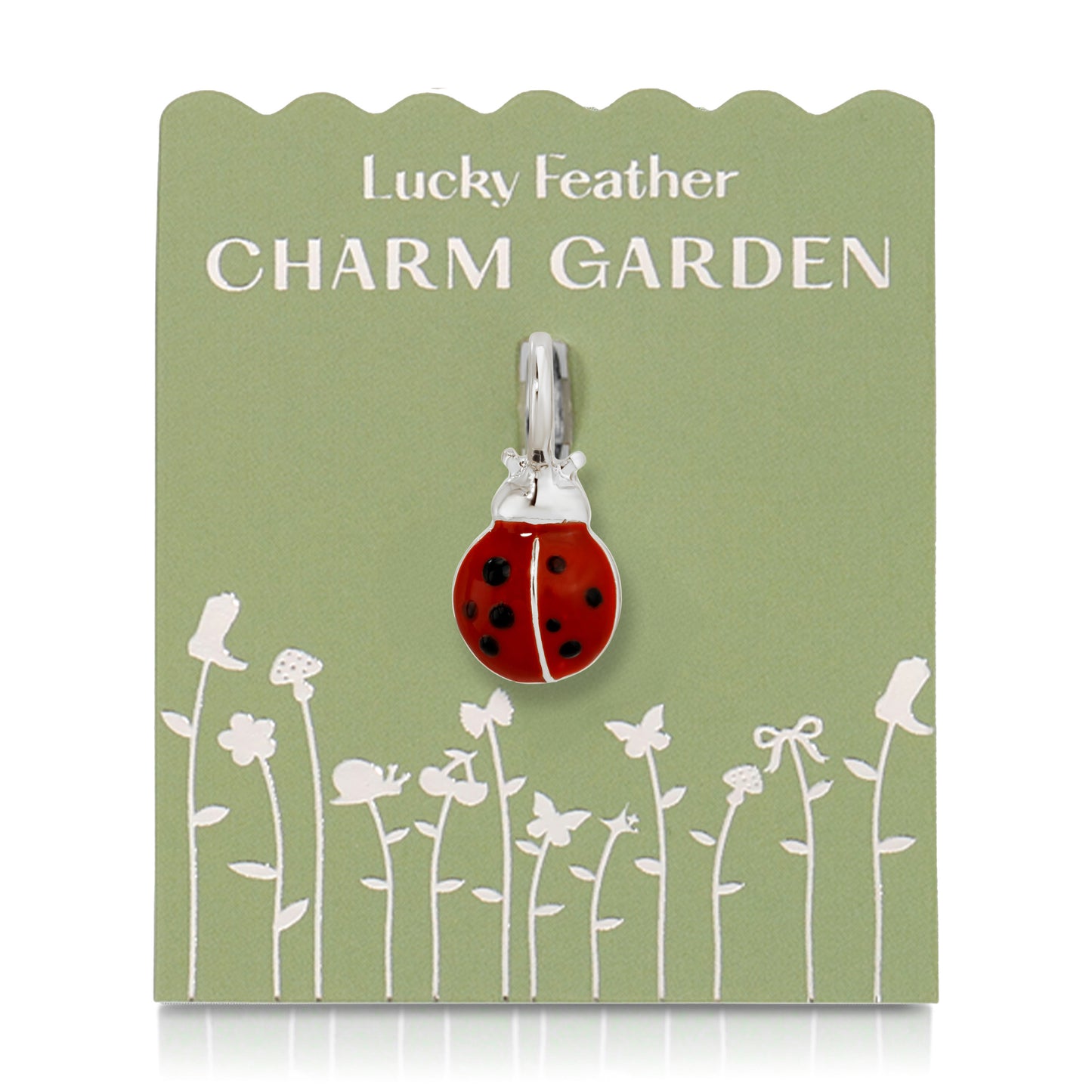Charm Garden - Silver - Ladybug