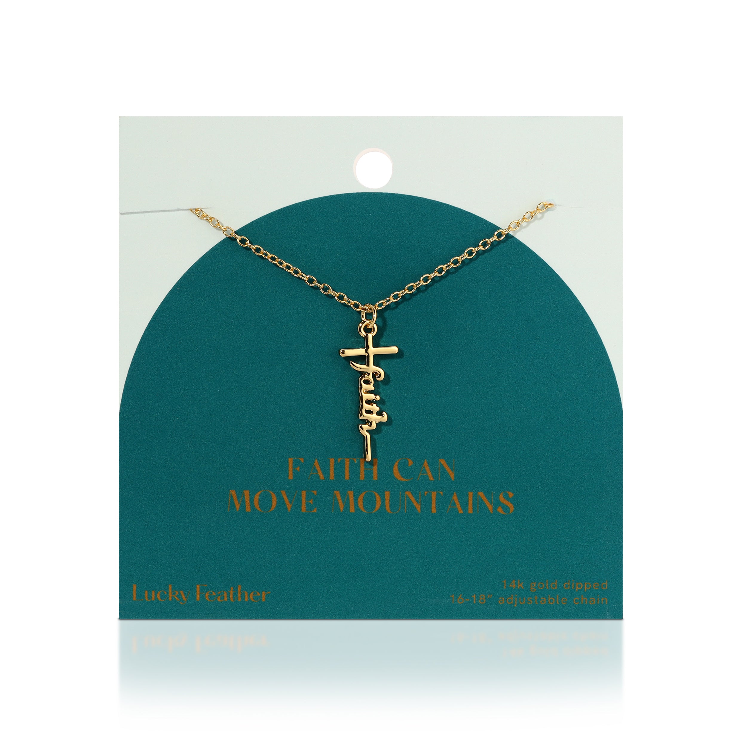 Collar Cristiano De Fe 'Your Faith Can Move Mountains' - Colgante Montaña Acero Inoxidable
