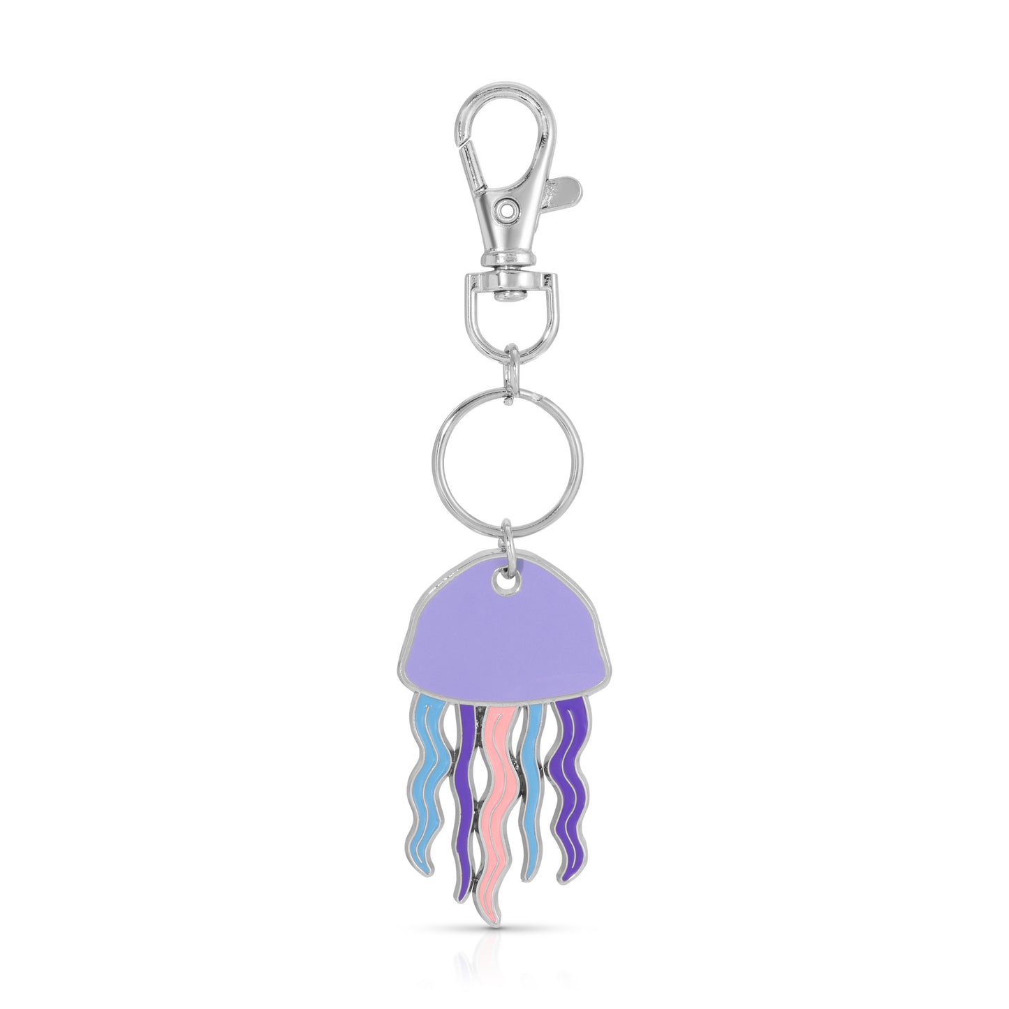 Ocean Life (new) Keychain - Silver - Jellyfish