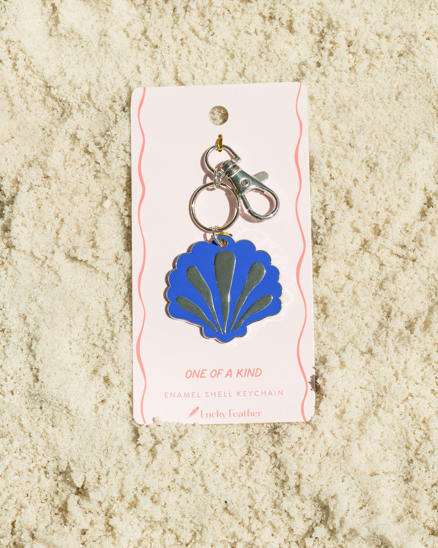 Ocean Life (new) Keychain - Silver - Scallop Shell