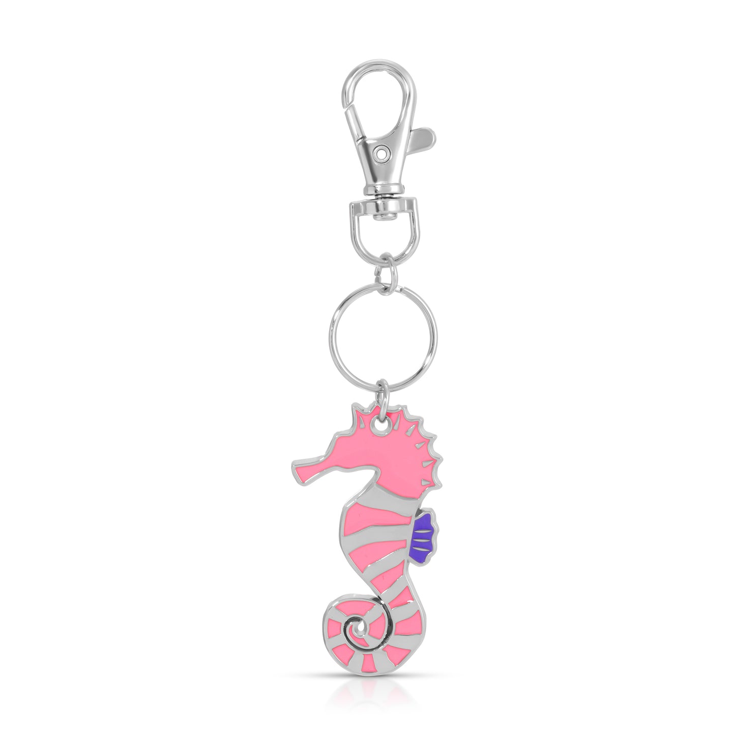 Ocean Life (new) Keychain - Silver - Seahorse