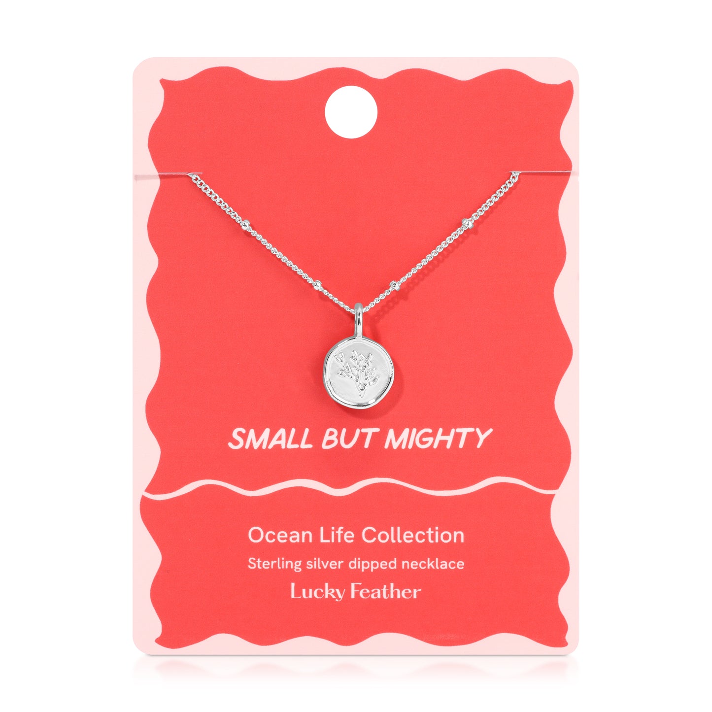 Ocean Life (new) Necklace - Silver - Coral