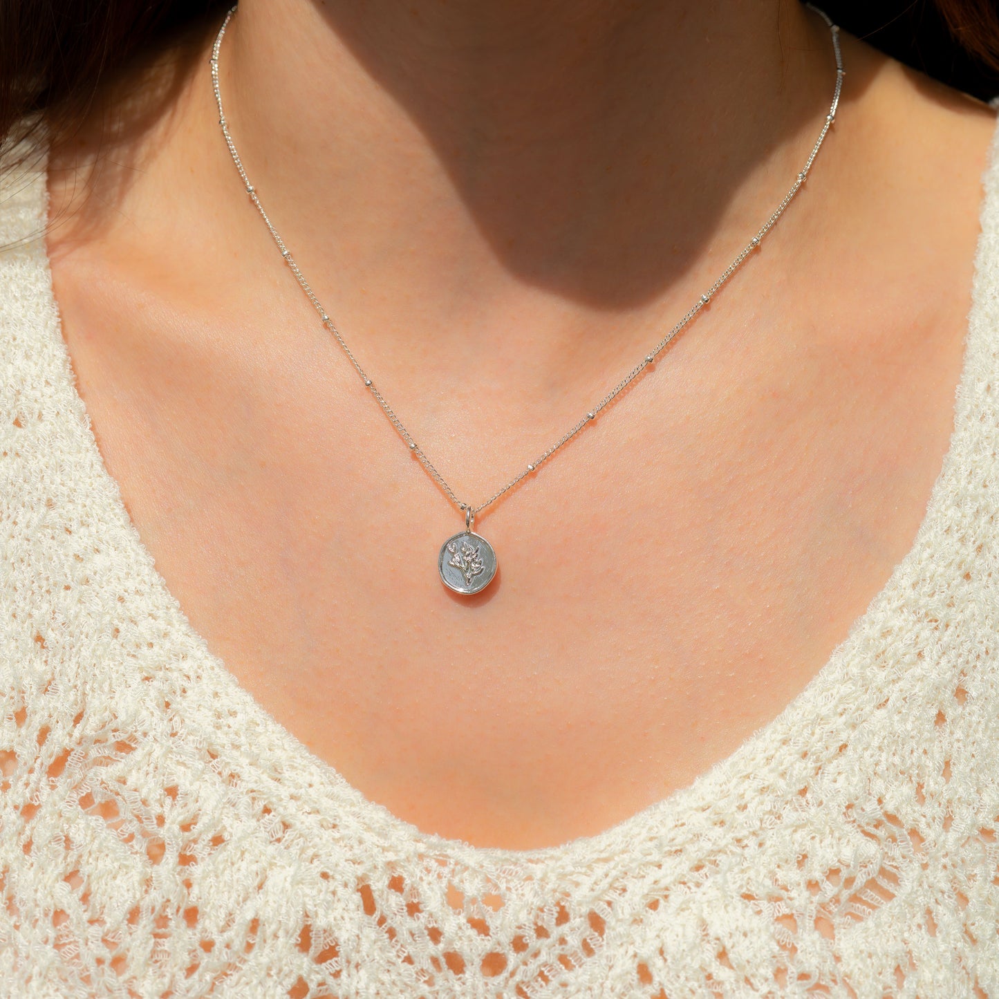 Ocean Life (new) Necklace - Silver - Coral