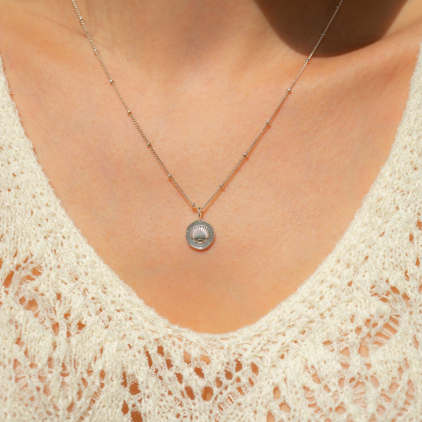 Ocean Life (new) Necklace - Silver - Shell