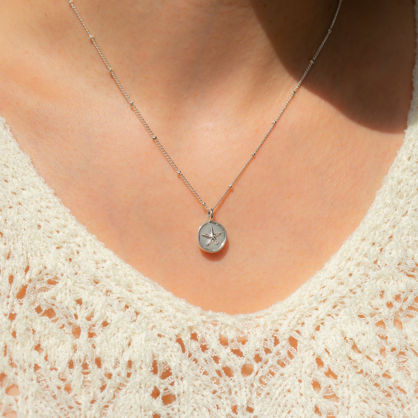 Ocean Life (new) Necklace - Silver - Starfish