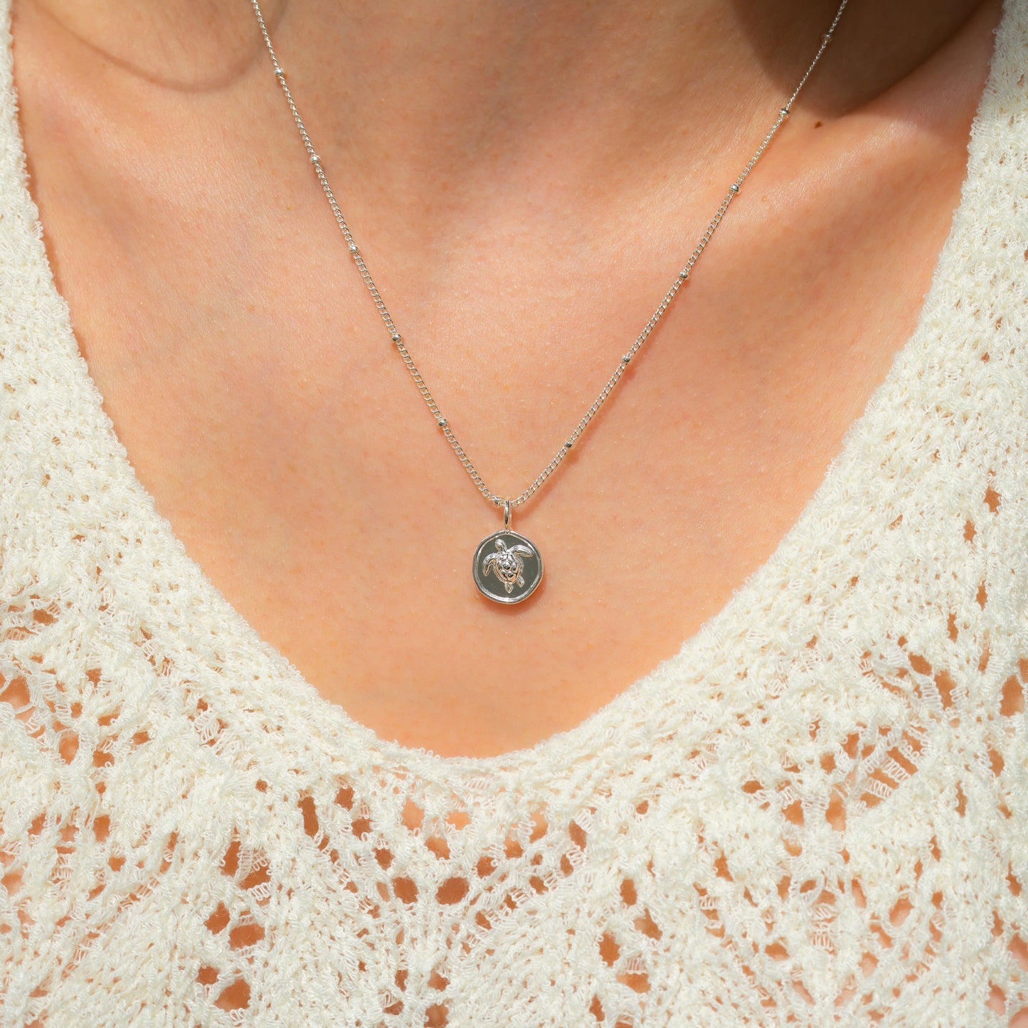 Ocean Life (new) Necklace - Silver - Sea Turtle