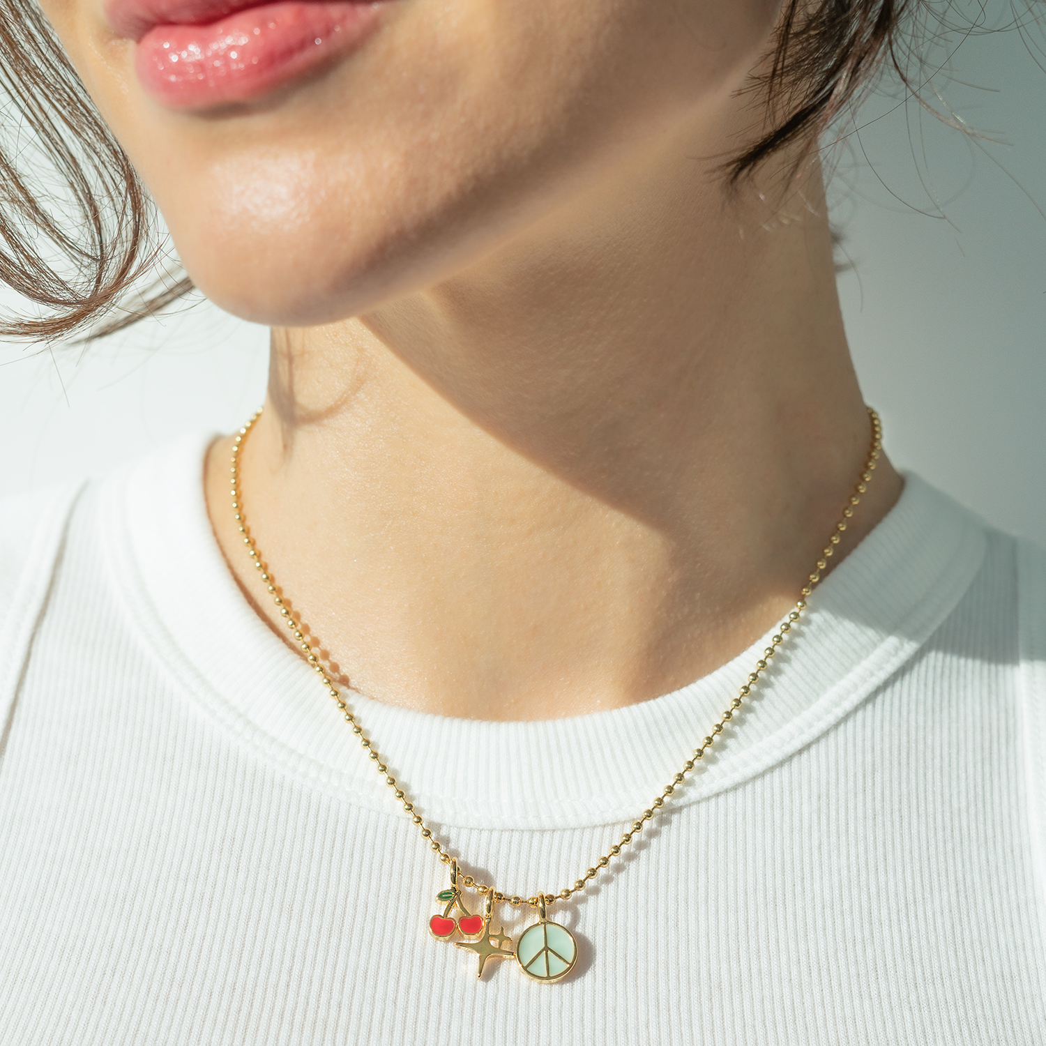 Charm Garden Necklace Gold – Lucky Feather