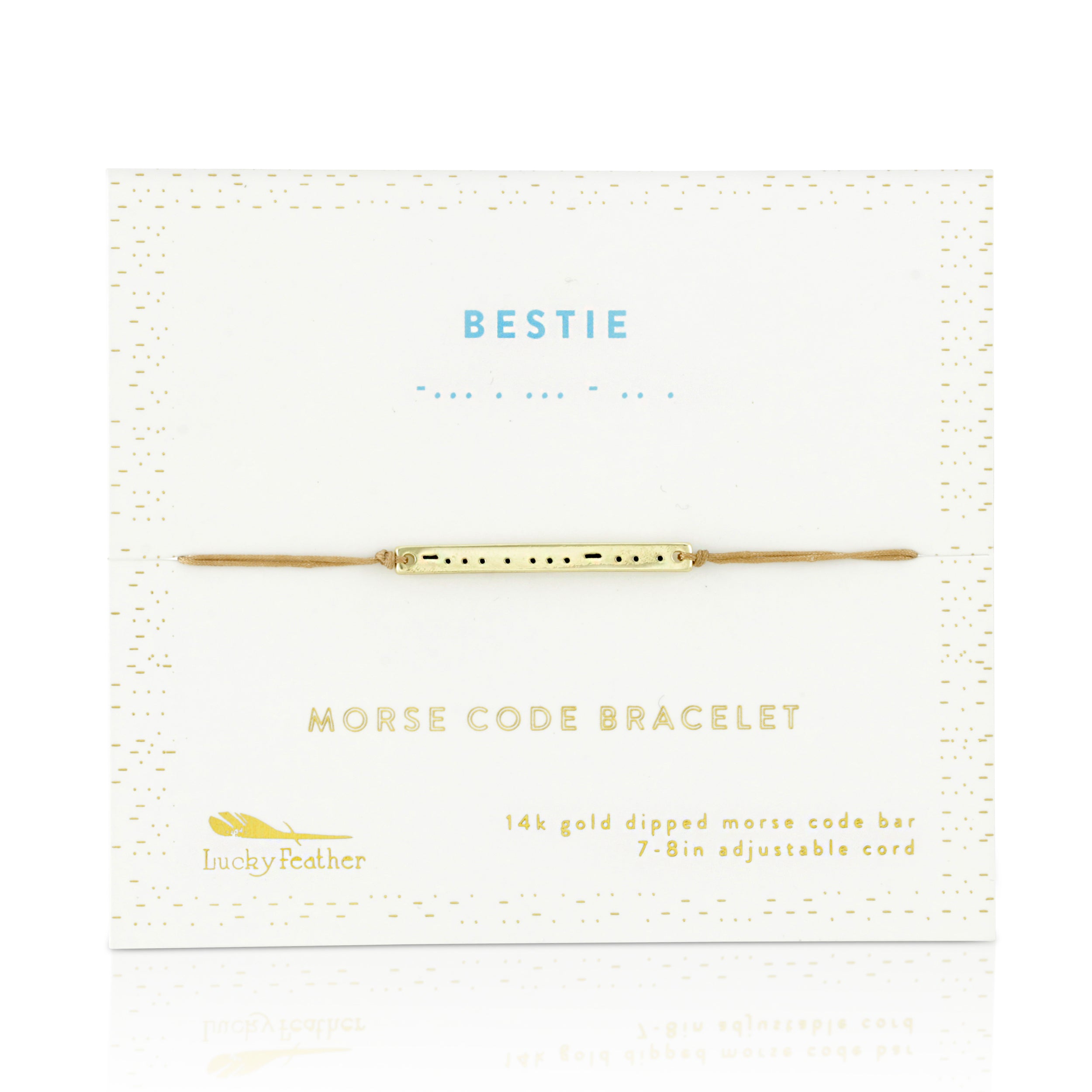 Lucky Feather Morse Code Brilliant Bracelet