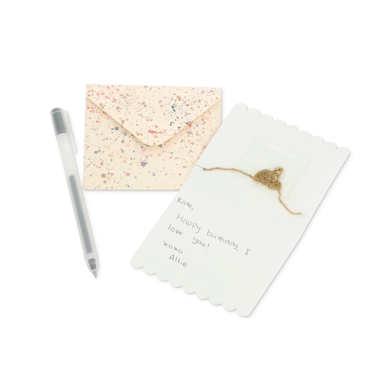 Celebrate You! Initial Necklace & Envelope