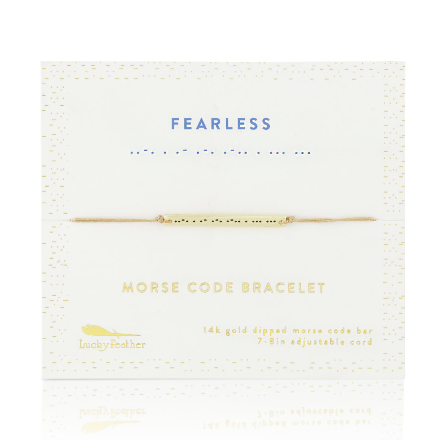 Morse Code Bar Bracelet - Fearless