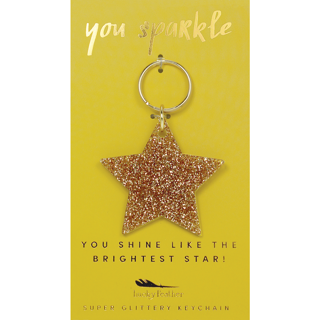 Glitter Keychain - Star