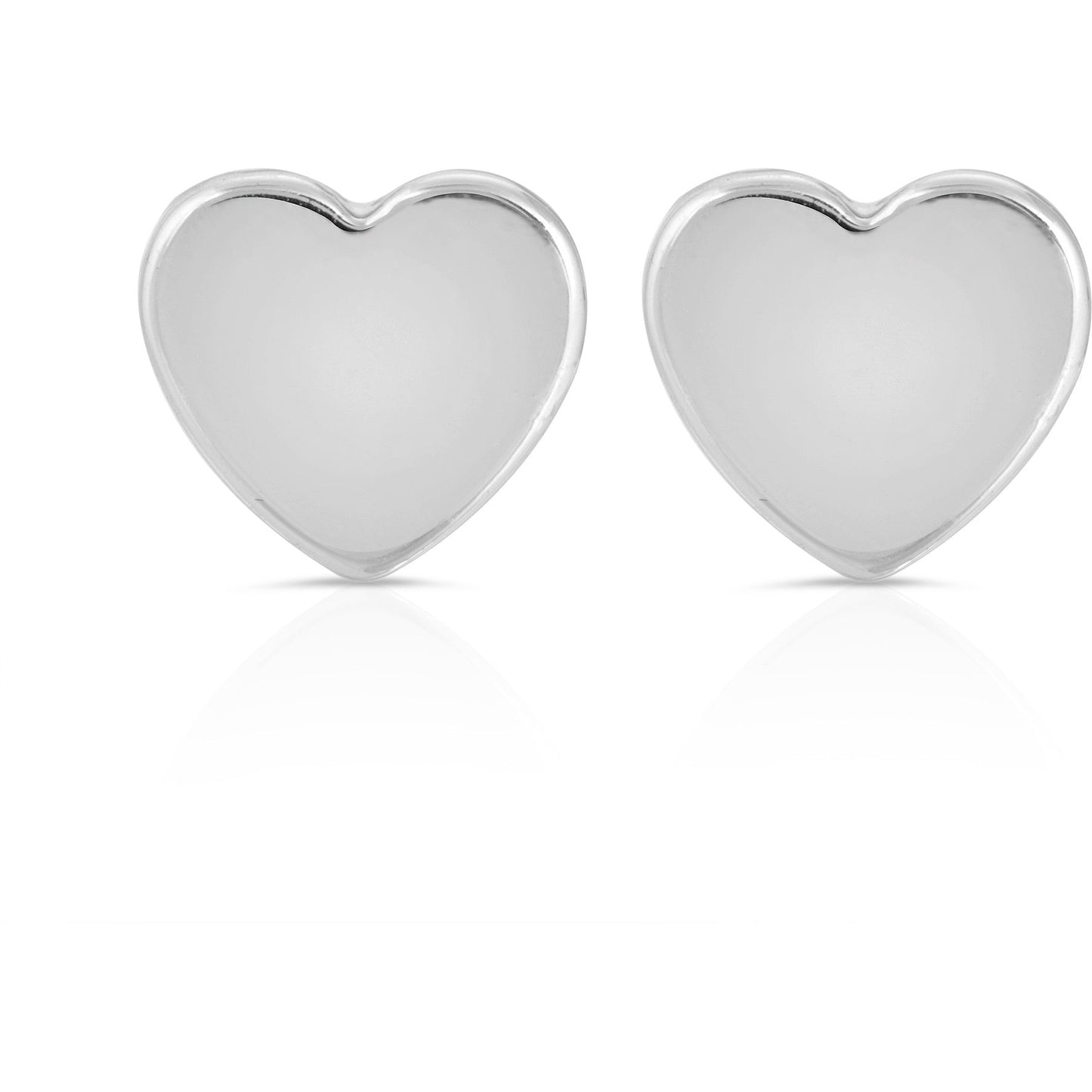 Love You Lots - Silver Heart Earrings