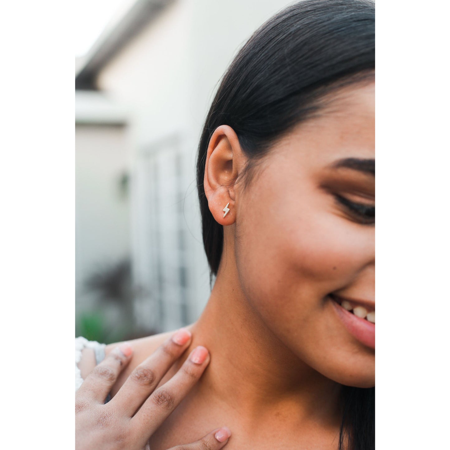 You are Electric - Gold Bolt Earrings