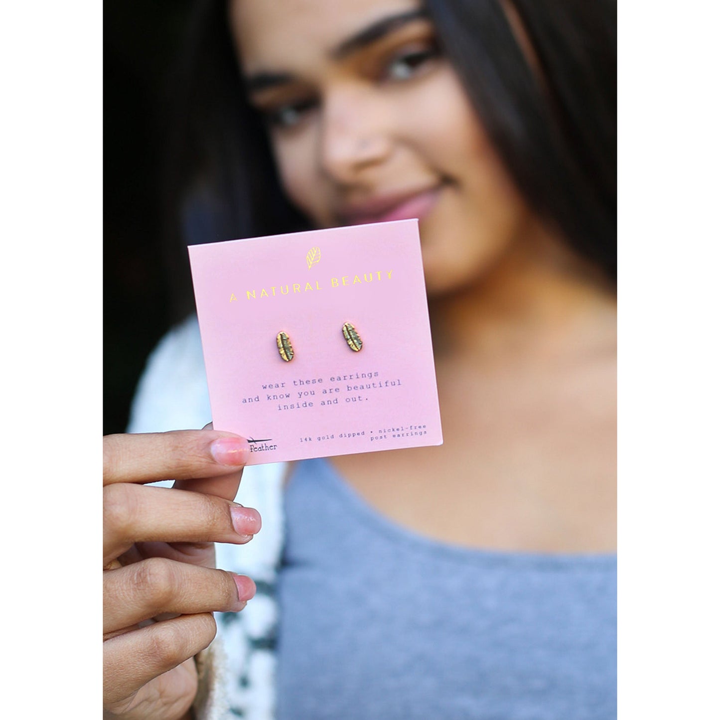 A Natural Beauty - Gold Leaf Earrings