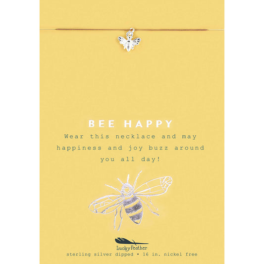 Bee Happy - Silver Bee Necklace