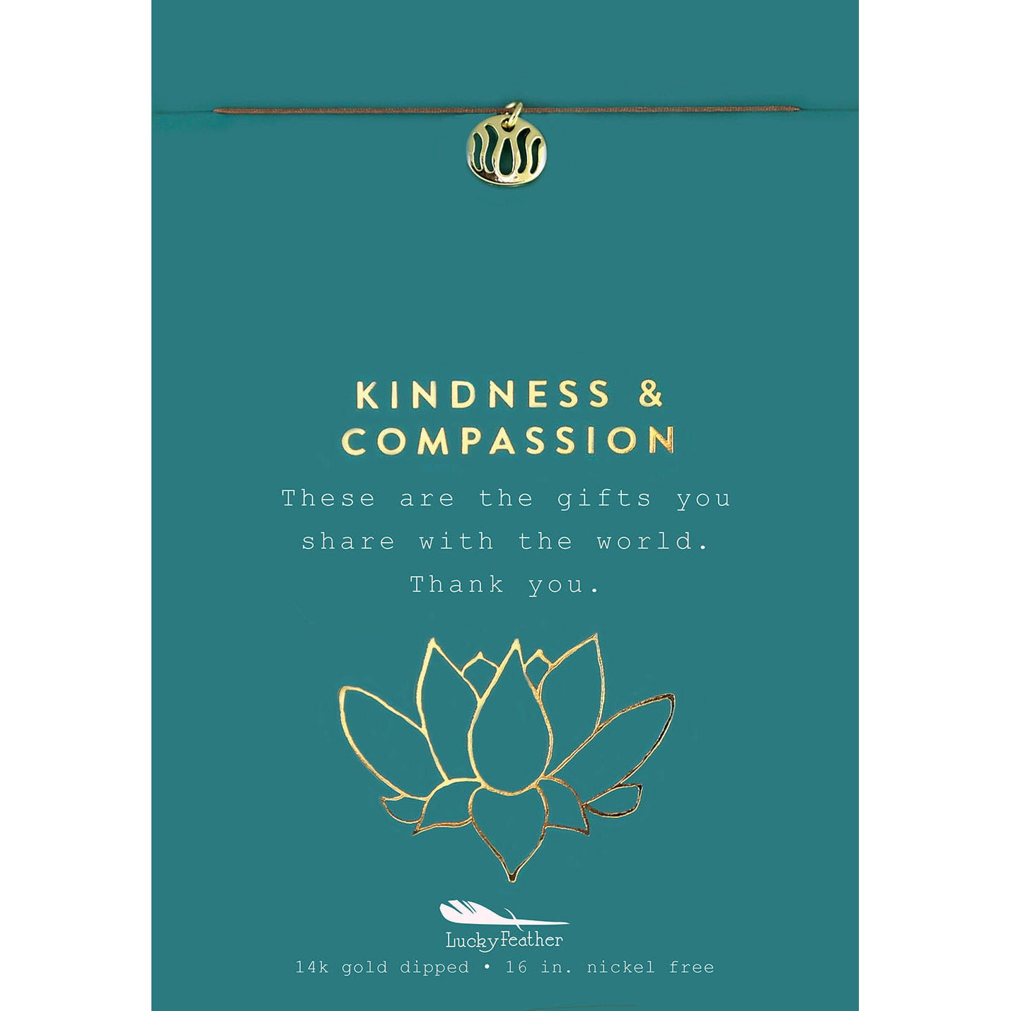 Kindness and Compassion - Gold Lotus Necklace