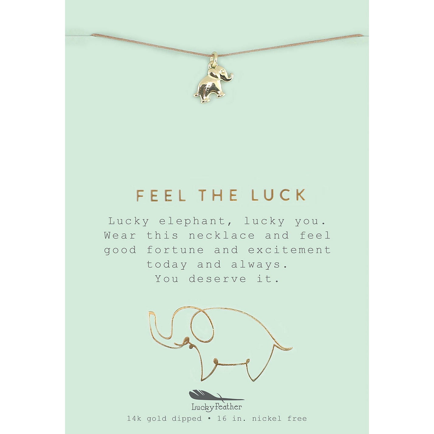 Feel the Luck - Gold Elephant Necklace