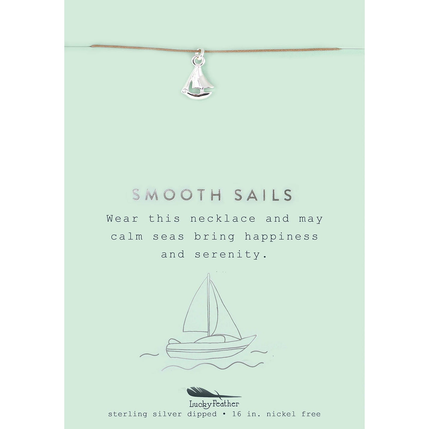 Smooth Sails - Silver Sailboat Necklace