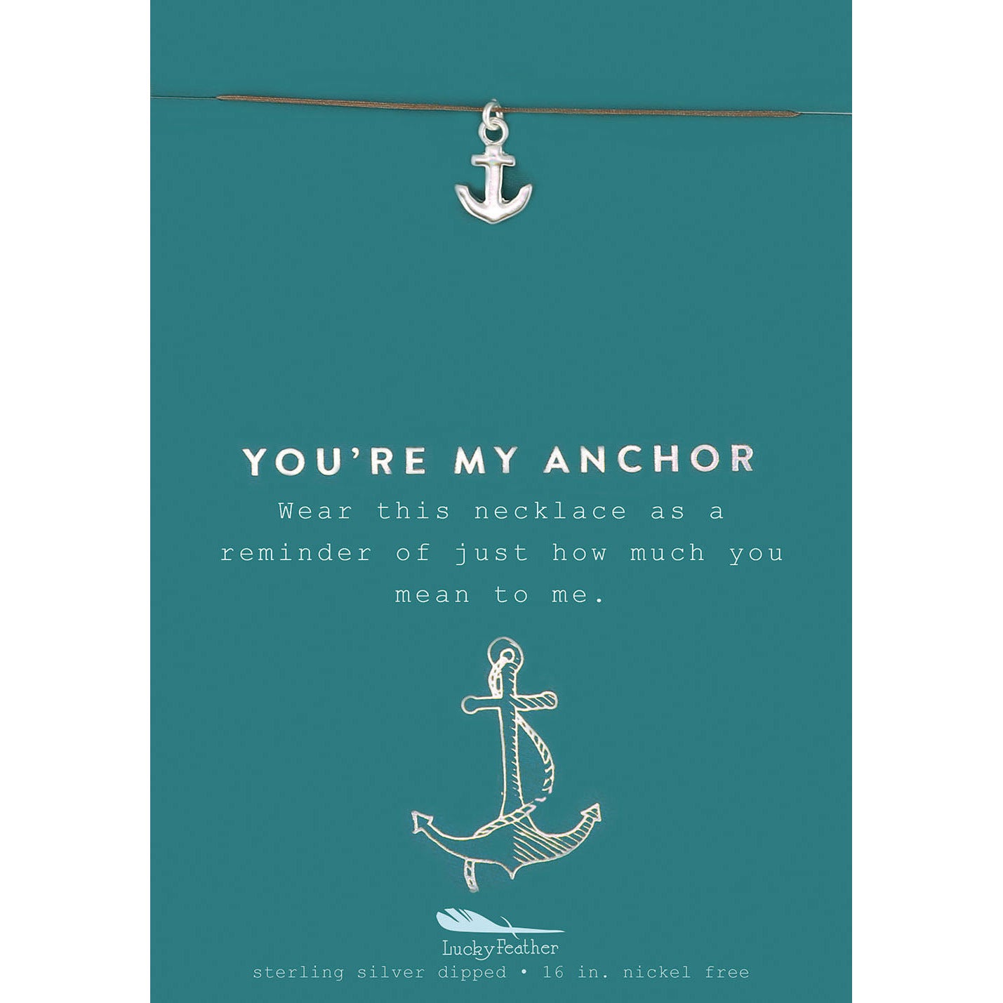 You're My Anchor - Silver Anchor Necklace