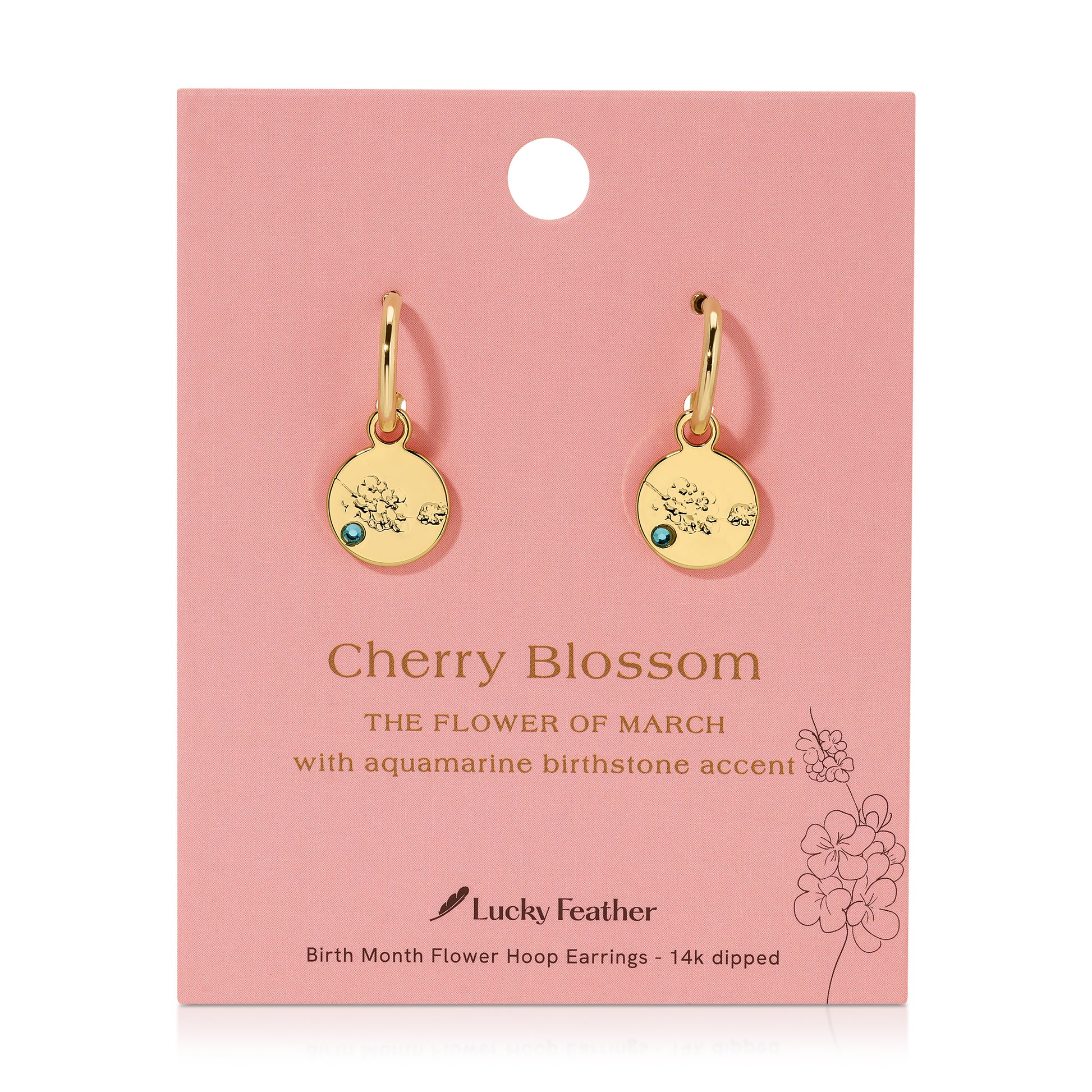 March - Cherry Blossom/Aquamarine