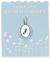 Charm Garden - Silver - Scalloped Initial Charm - J