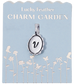 Charm Garden - Silver - Scalloped Initial Charm - V