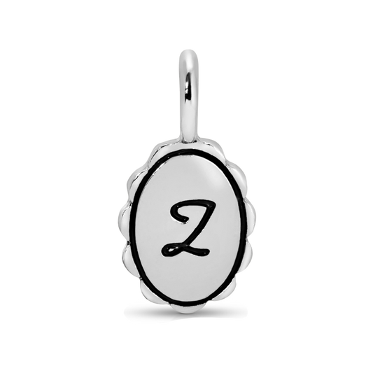 Charm Garden - Silver - Scalloped Initial Charm - Z