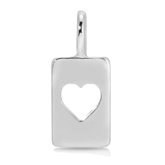 Charm Garden - Silver - LOVE - Cut out heart