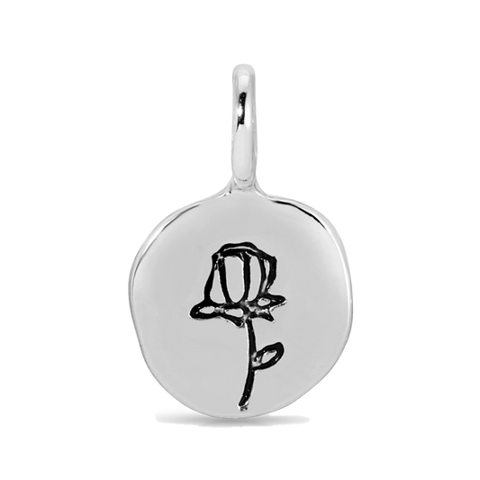 Charm Garden - Silver - LOVE - Rose