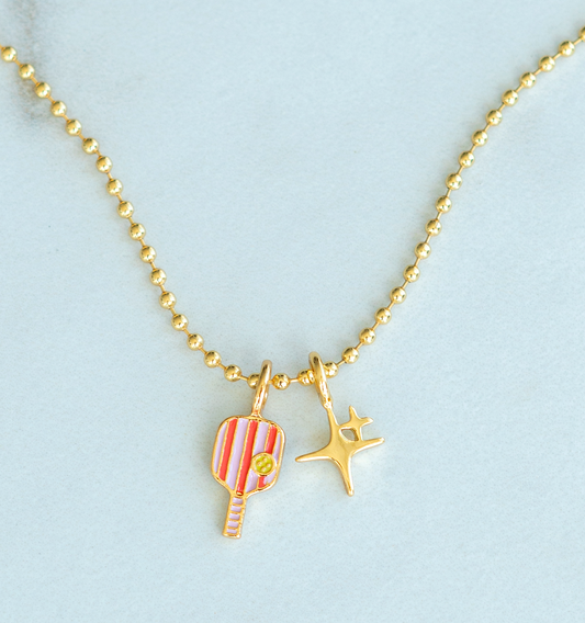 Pickleball Spark Charm Necklace