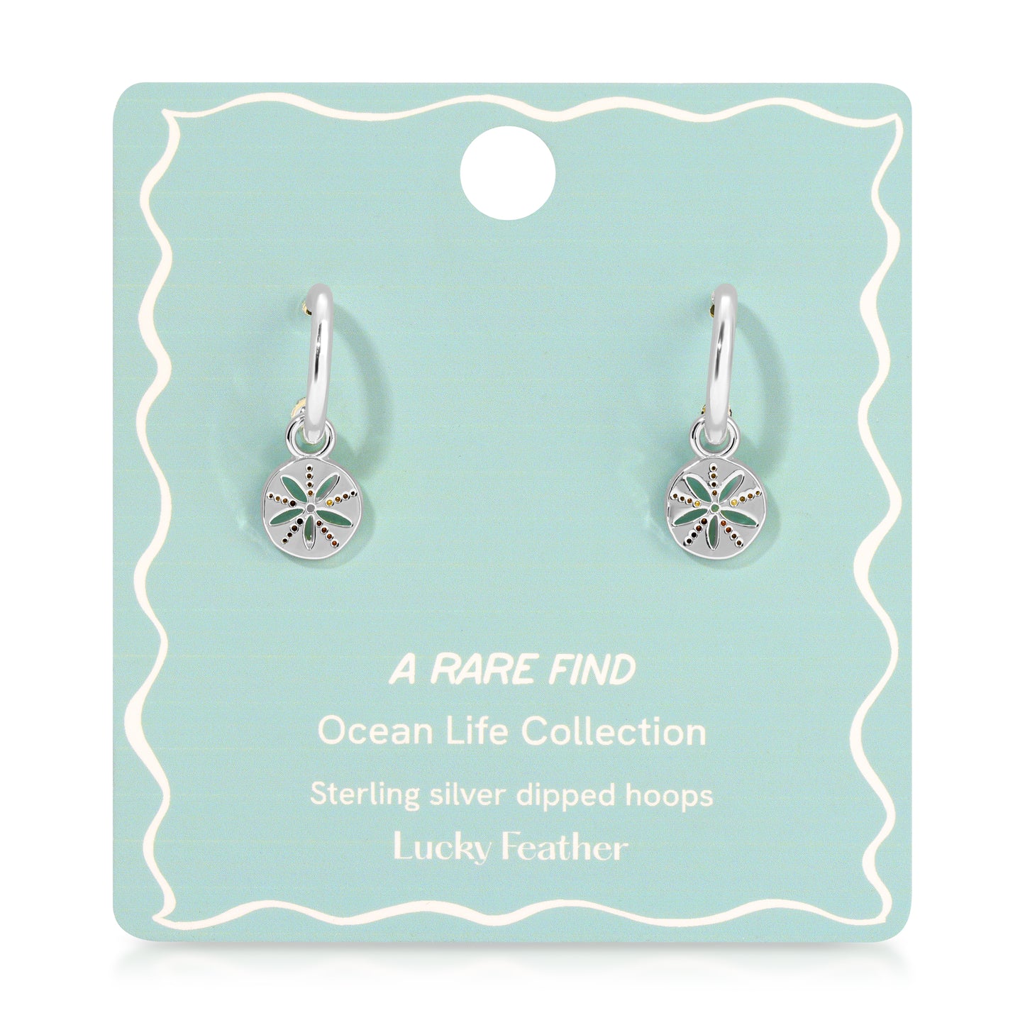 Ocean Life (new) Earrings - Silver - Sand Dollar