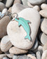 Ocean Life (new) Keychain - Silver - Dolphin
