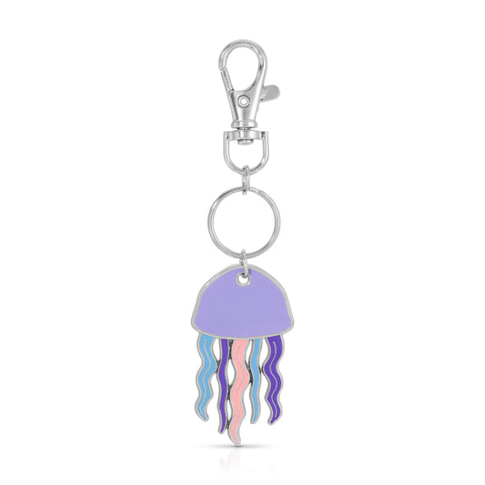 Ocean Life (new) Keychain - Silver - Jellyfish