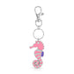 Ocean Life (new) Keychain - Silver - Seahorse