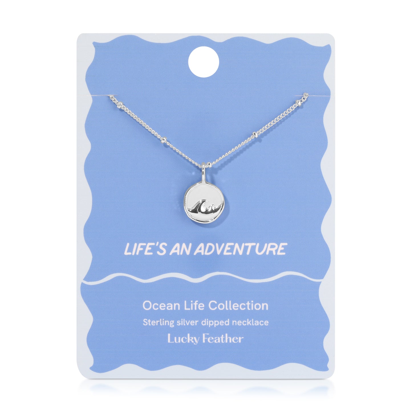 Ocean Life (new) Necklace - Silver - Wave