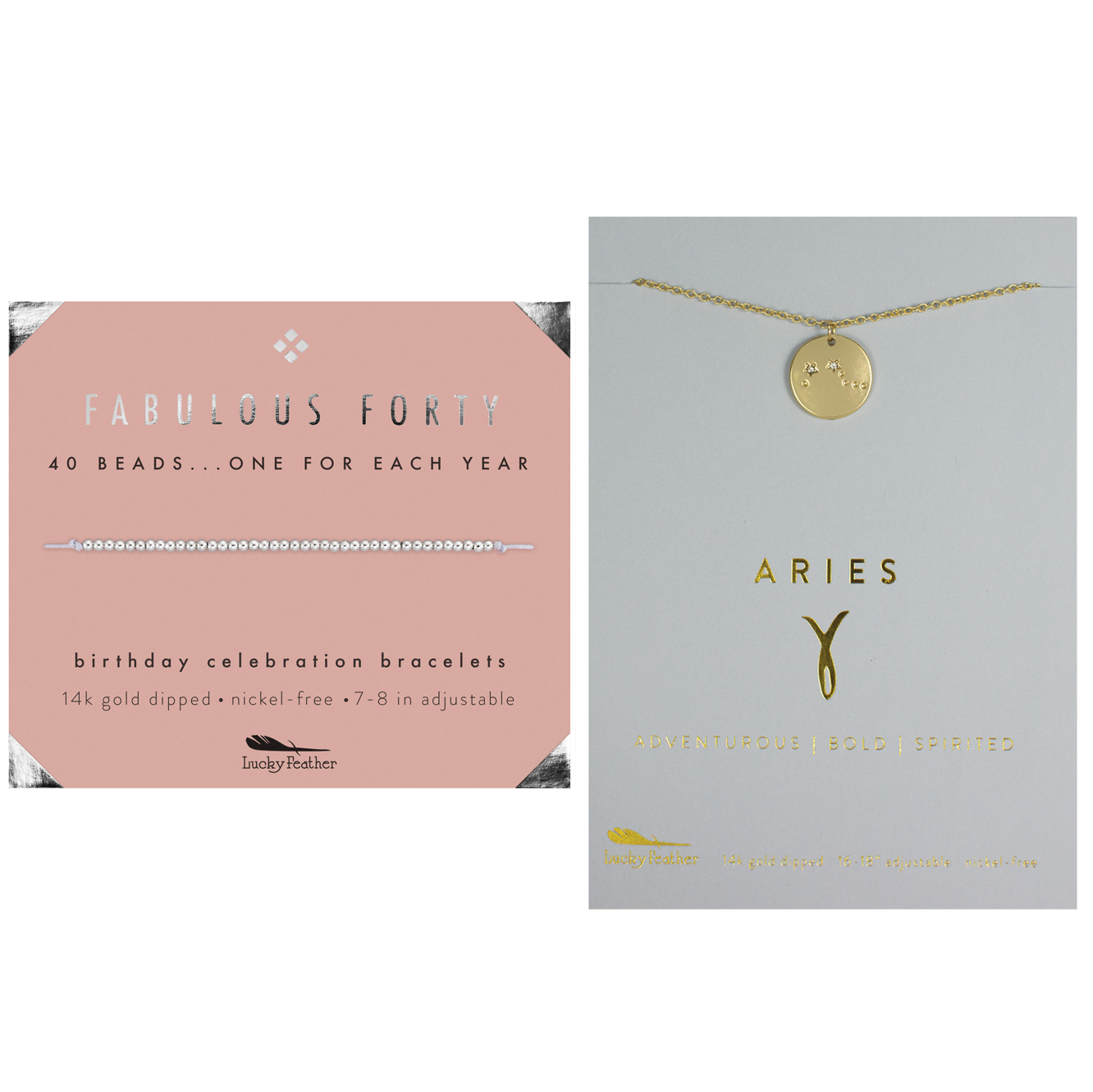 Milestone Birthday Bundle - 40th Birthday Bracelet & Zodiac Necklace