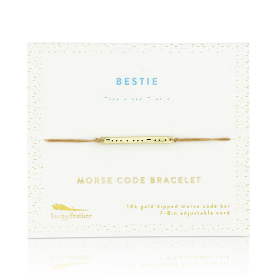 Morse Code Bar Bracelet - Bestie
