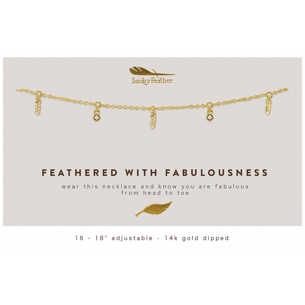 Dangle Necklace - Feathers of Fabulousness