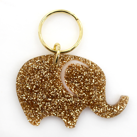 Glitter Keychain - Elephant