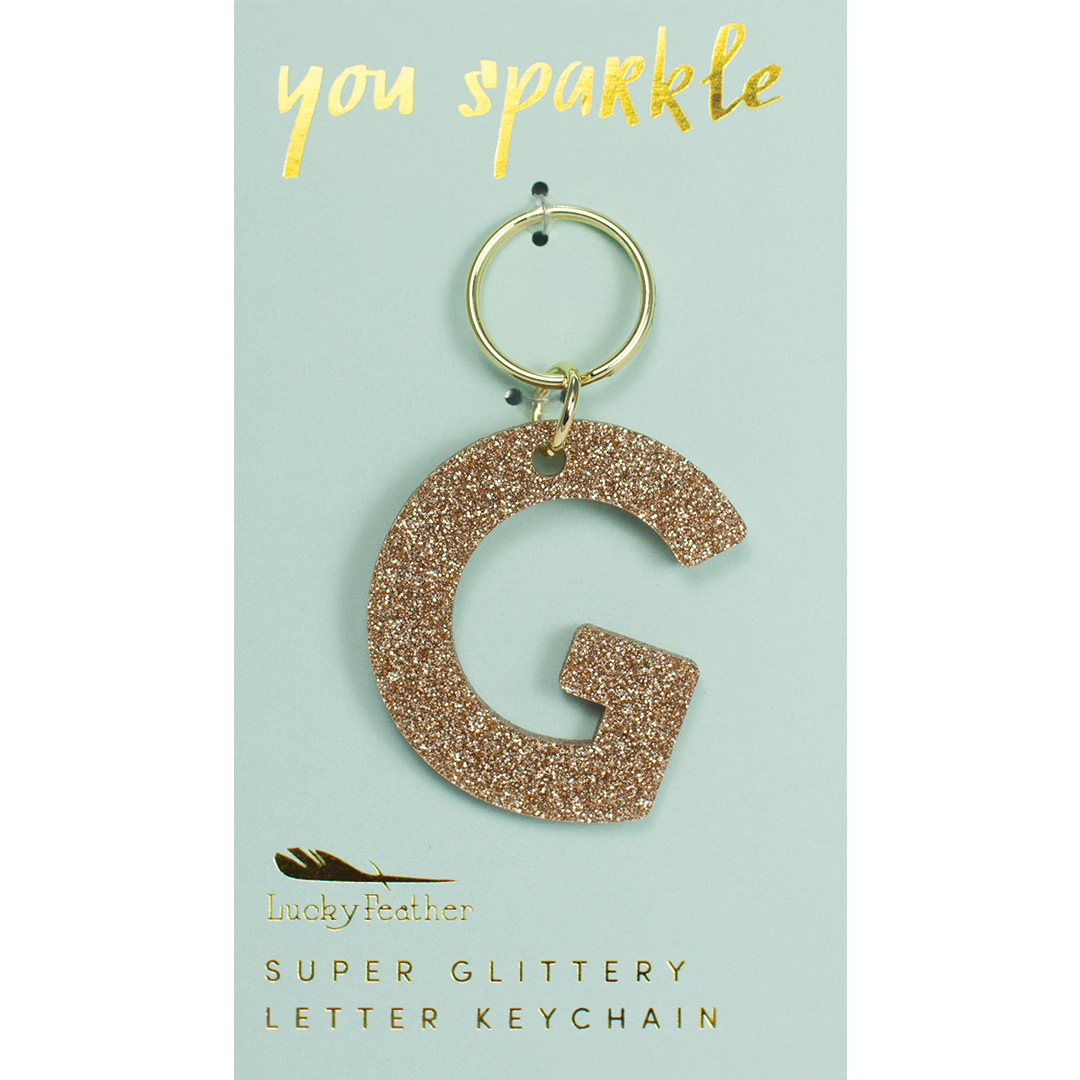 Glitter Keychain - Shape - MOON – Lucky Feather
