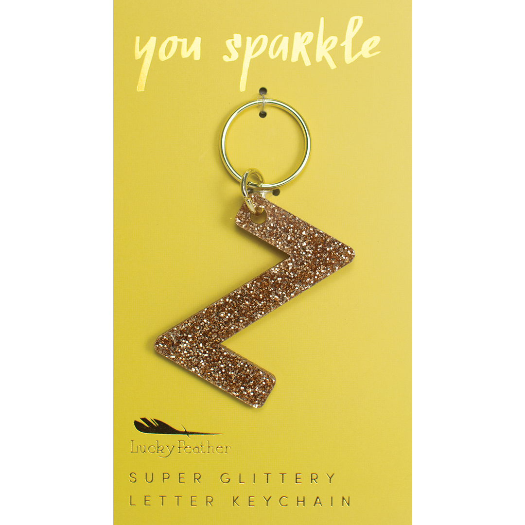Glitter Letter Keychain DIY - A Beautiful Mess
