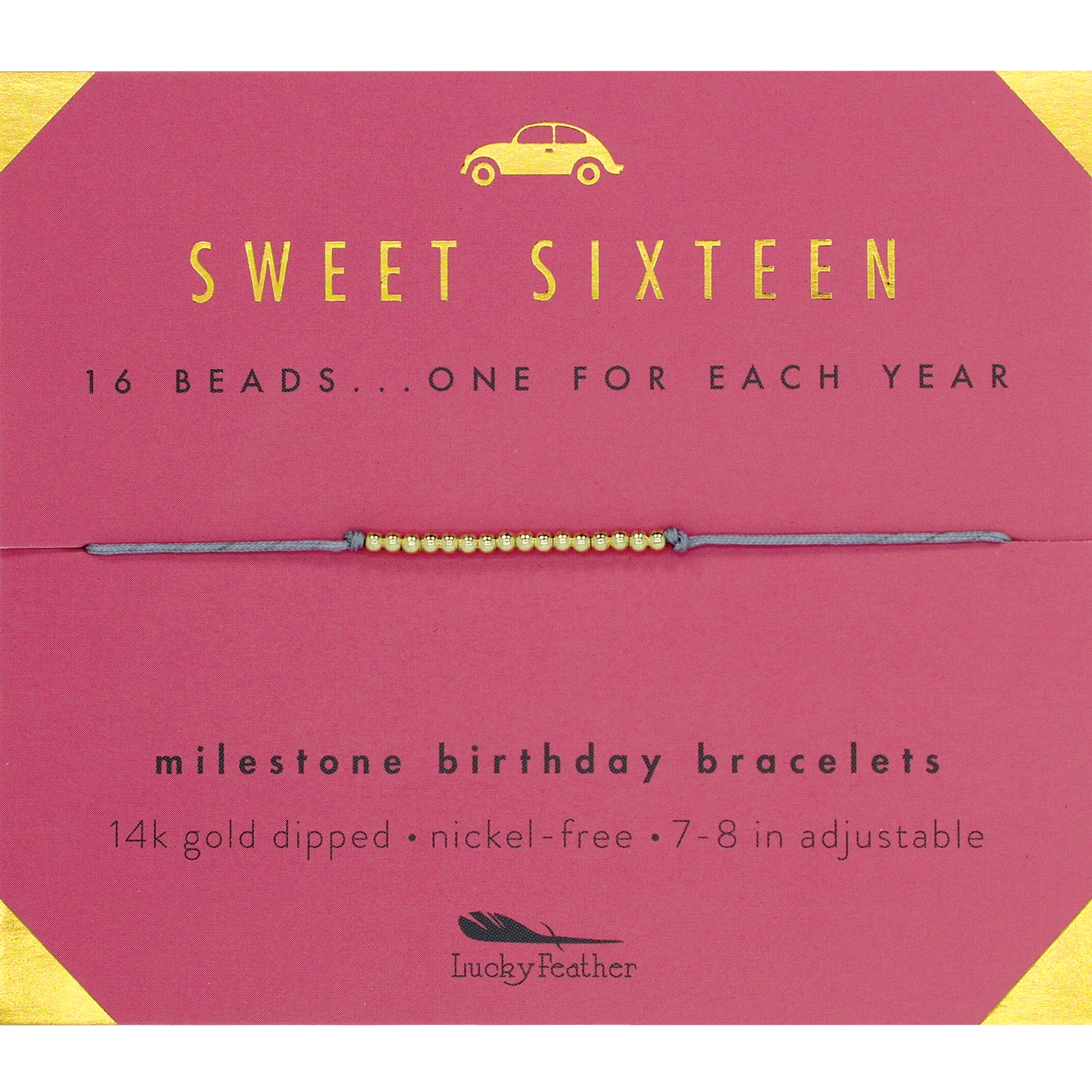 Milestone Birthday Bracelet - Sweet Sixteen – Lucky Feather