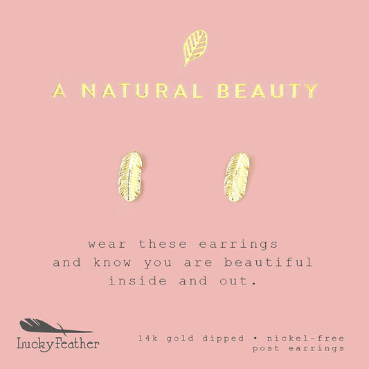 A Natural Beauty - Gold Leaf Earrings