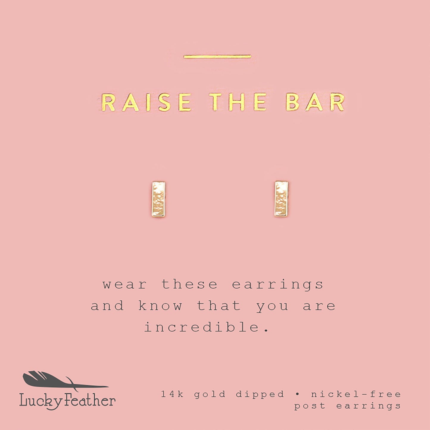Raise the Bar - Gold Bar Earrings