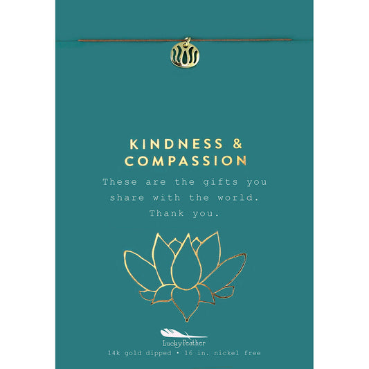 Kindness and Compassion - Gold Lotus Necklace