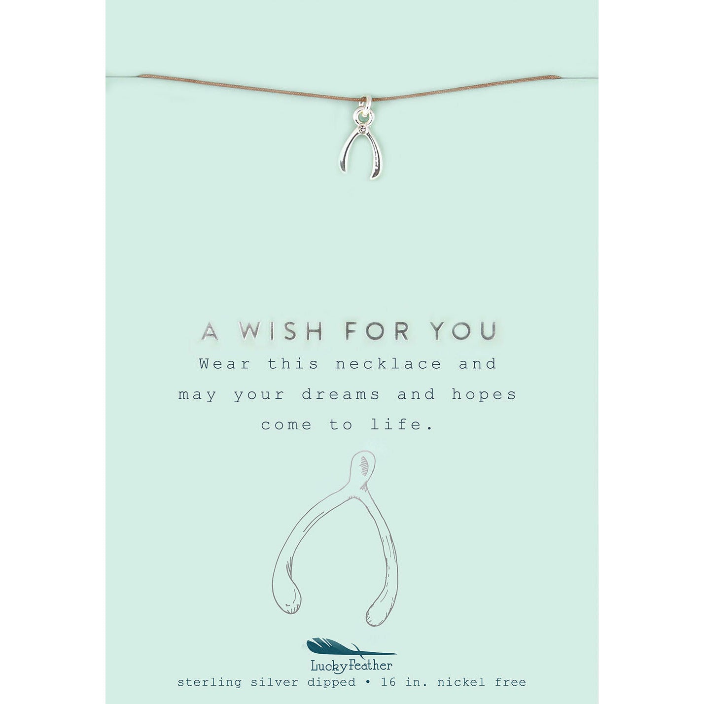 A Wish For You - Silver Wishbone Necklace