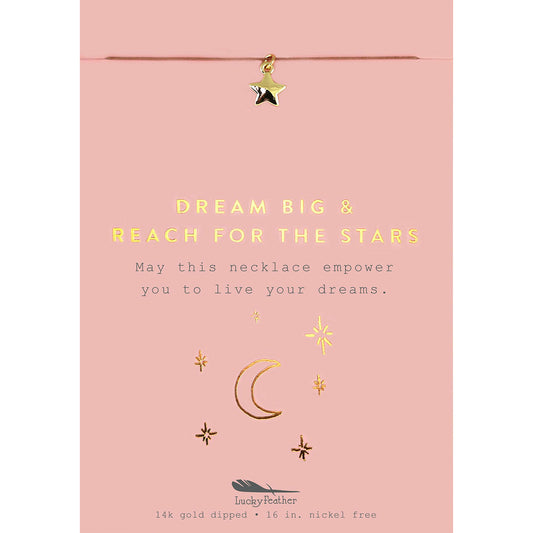 Dream Big Reach for the Stars - Gold Necklace