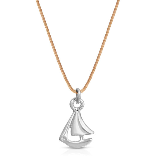 Smooth Sails - Silver Sailboat Necklace